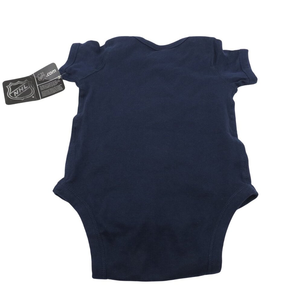 NHL Montreal Canadiens Infant 0/3m Navy Logo Creeper Bodysuit One Piece Hockey - Picture 3 of 3